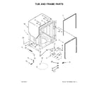 KitchenAid KDTE204EPA4 tub and frame parts diagram