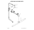 Whirlpool WDTA50SAHW0 upper wash and rinse parts diagram