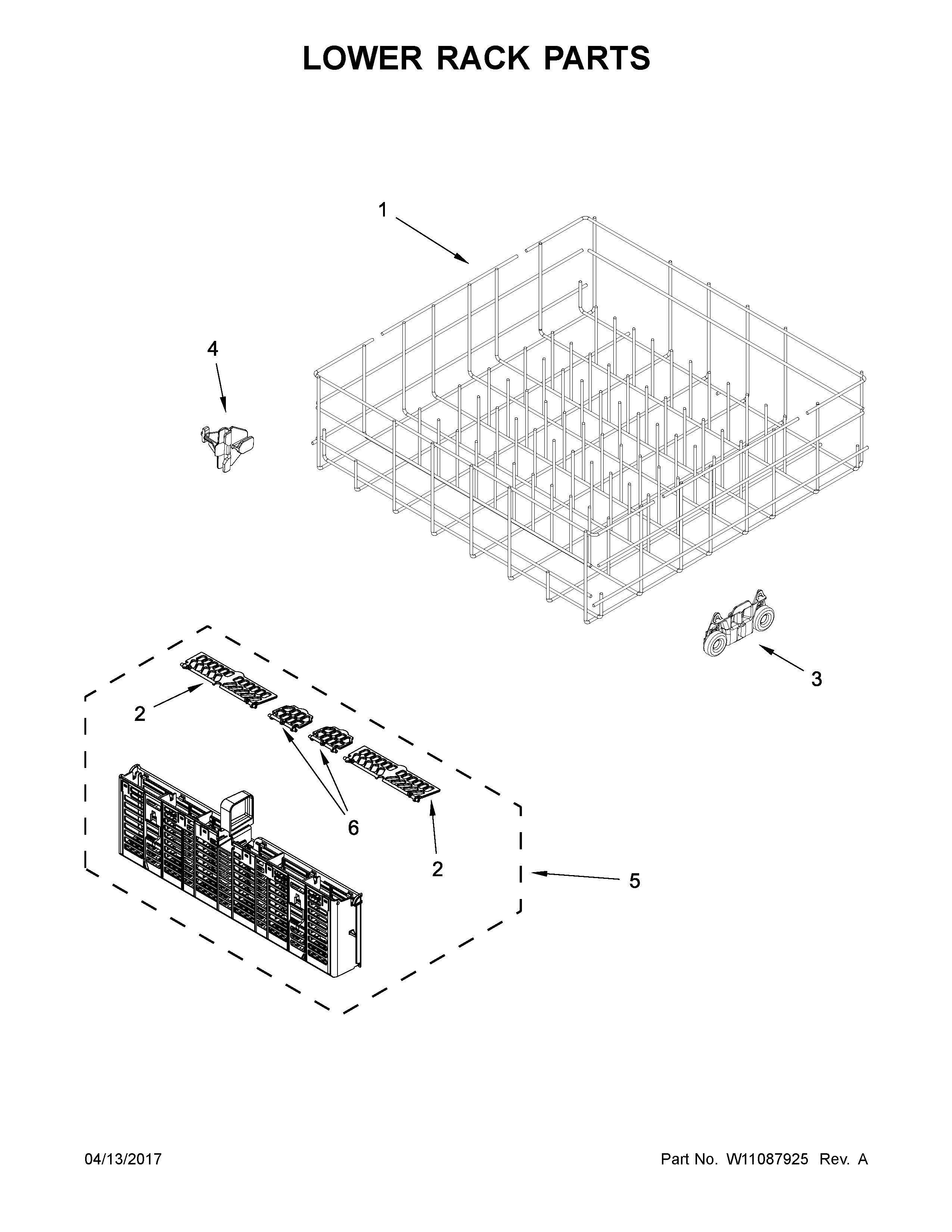 LOWER RACK PARTS