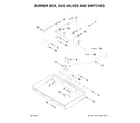 KitchenAid KDRS407VBK01 burner box, gas valves and switches diagram