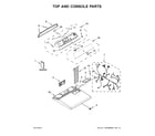 Maytag MGDB755DW3 top and console parts diagram