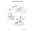Maytag MEDB766FW0 top and console parts diagram