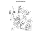 Maytag MEDB766FW0 bulkhead parts diagram