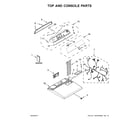 Maytag MGDB766FW0 top and console parts diagram