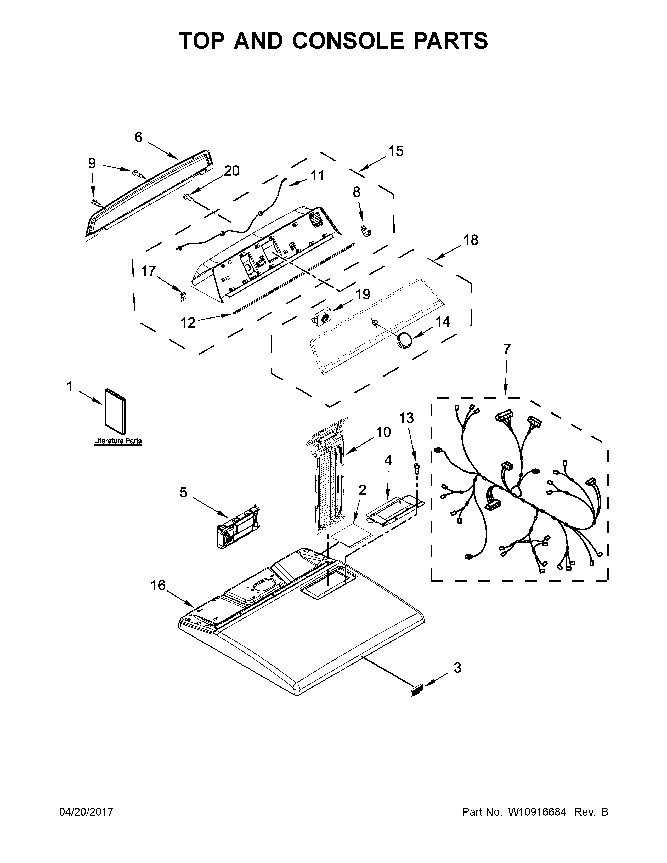 Top and console parts