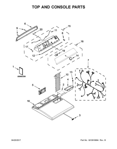 Top and console parts