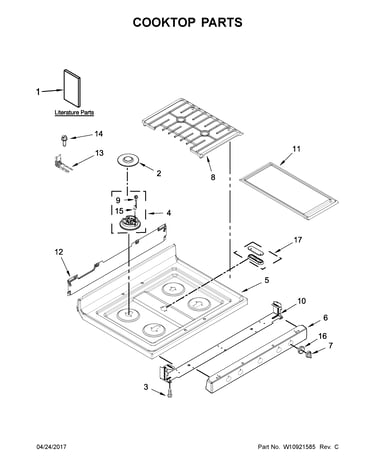 Cooktop parts