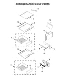 Refrigerator shelf parts