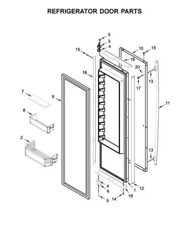 Refrigerator door parts