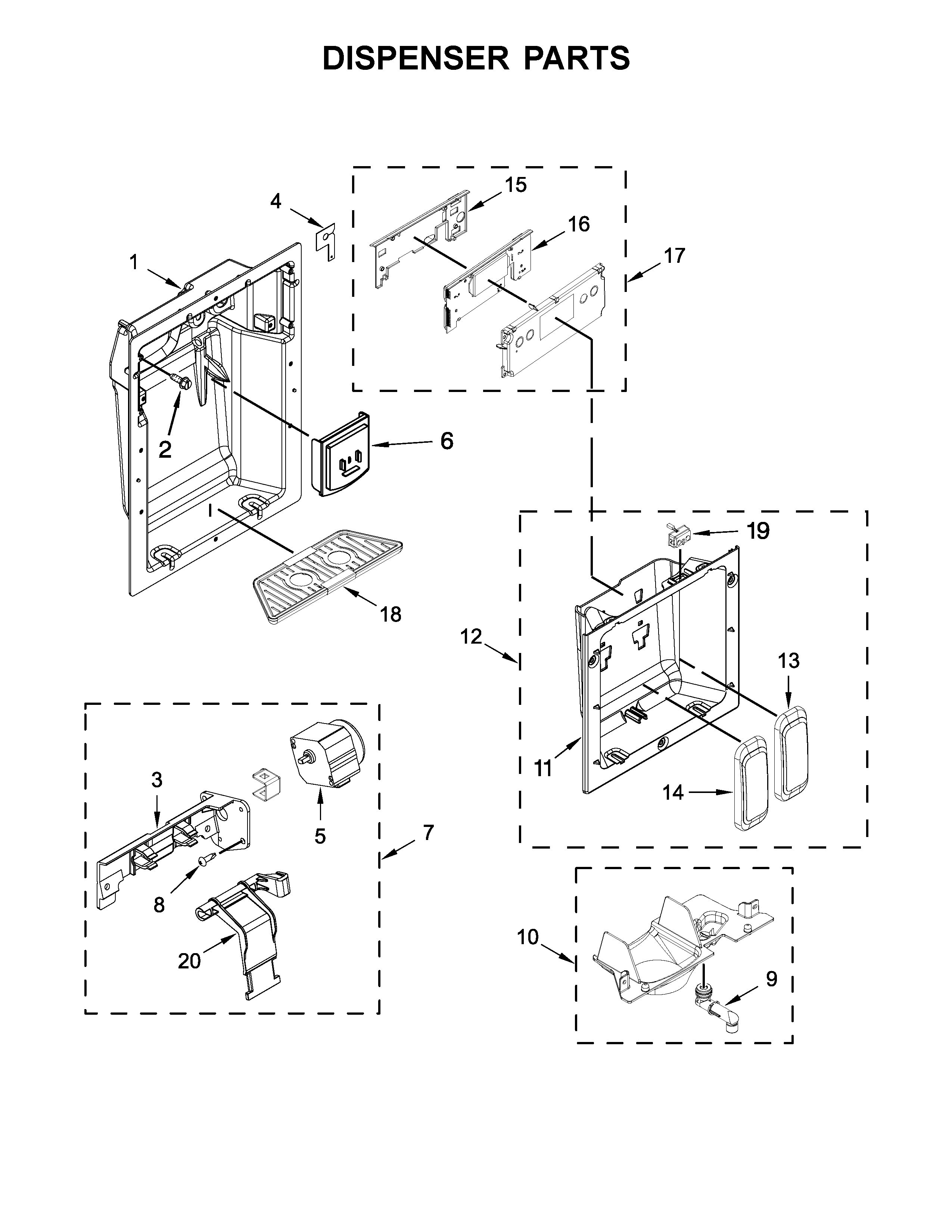 DISPENSER PARTS