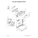 Whirlpool WED7300DW0 top and console parts diagram