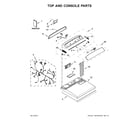 Whirlpool WED7300DW0 top and console parts diagram