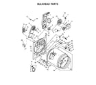 Whirlpool WED7300DW0 bulkhead parts diagram