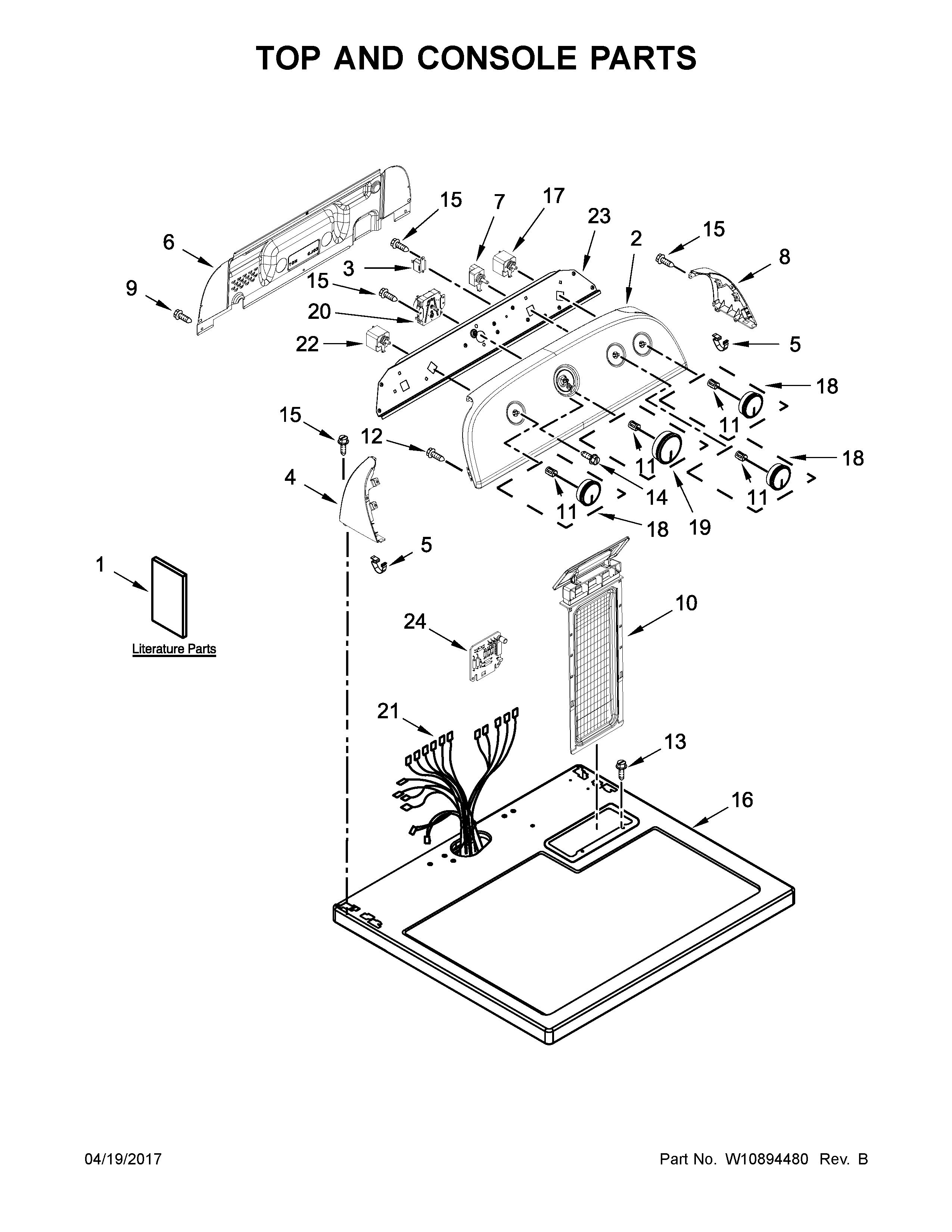 TOP AND CONSOLE PARTS