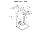 Whirlpool WGD49STBW2 top and console parts diagram
