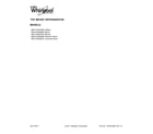 Whirlpool WRT519SZDM02 cover sheet diagram