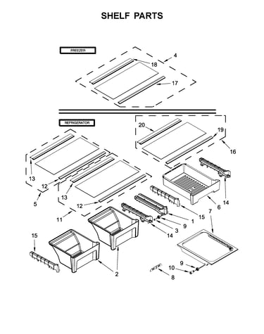 Shelf parts