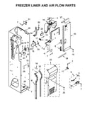 Freezer liner and air flow parts