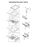 Refrigerator shelf parts