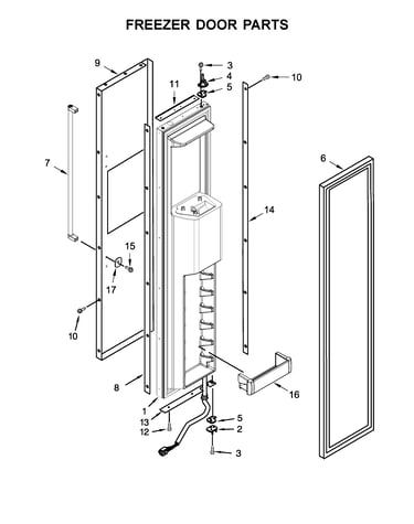 Freezer door parts