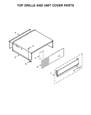 Top grille and unit cover parts