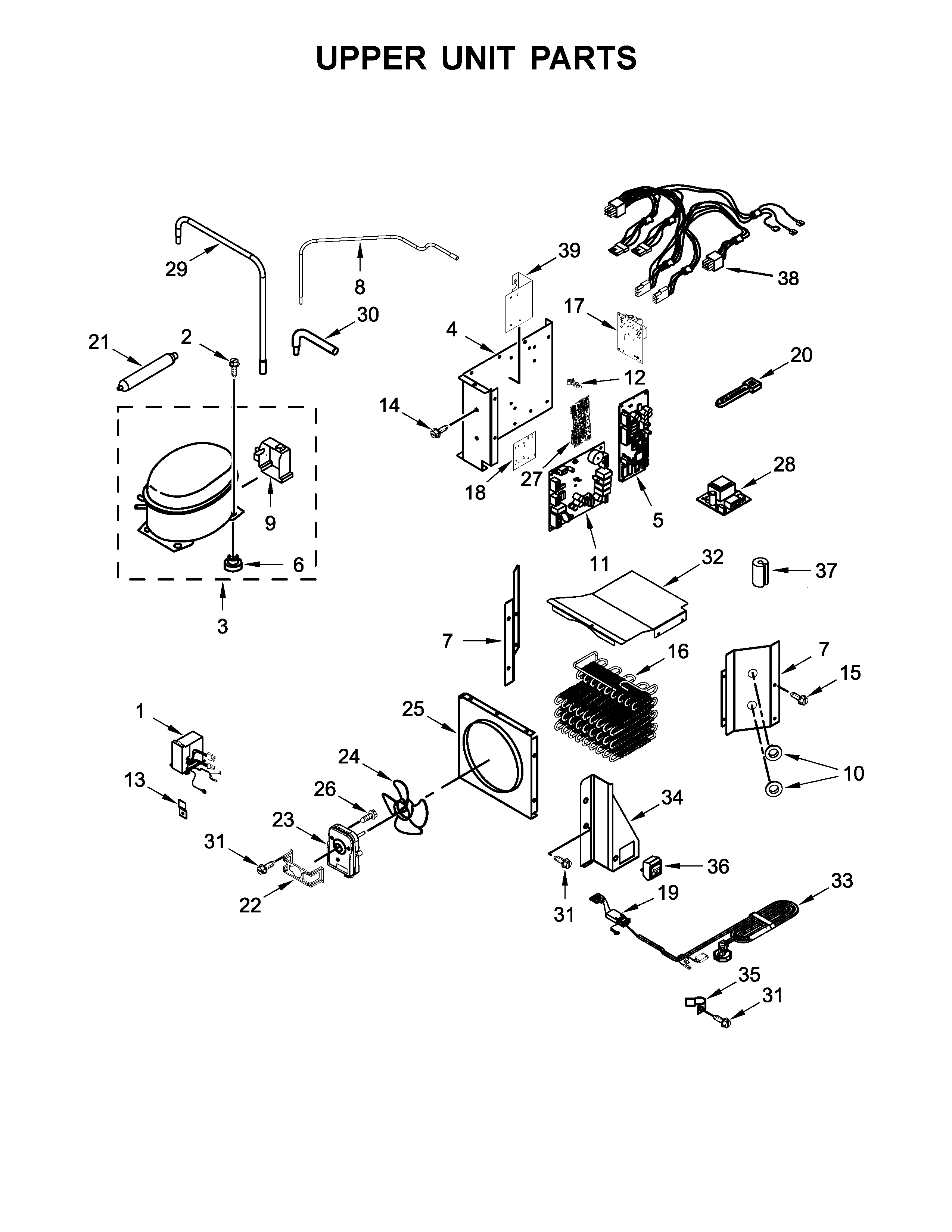 Upper unit parts