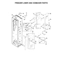 KitchenAid KBSN608ESS01 freezer liner and icemaker parts diagram