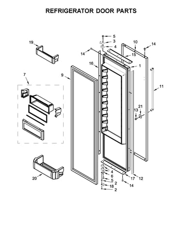Refrigerator door parts