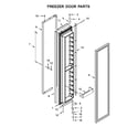 KitchenAid KBSN608ESS01 freezer door parts diagram