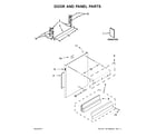 KitchenAid KDTE104EWH4 door and panel parts diagram