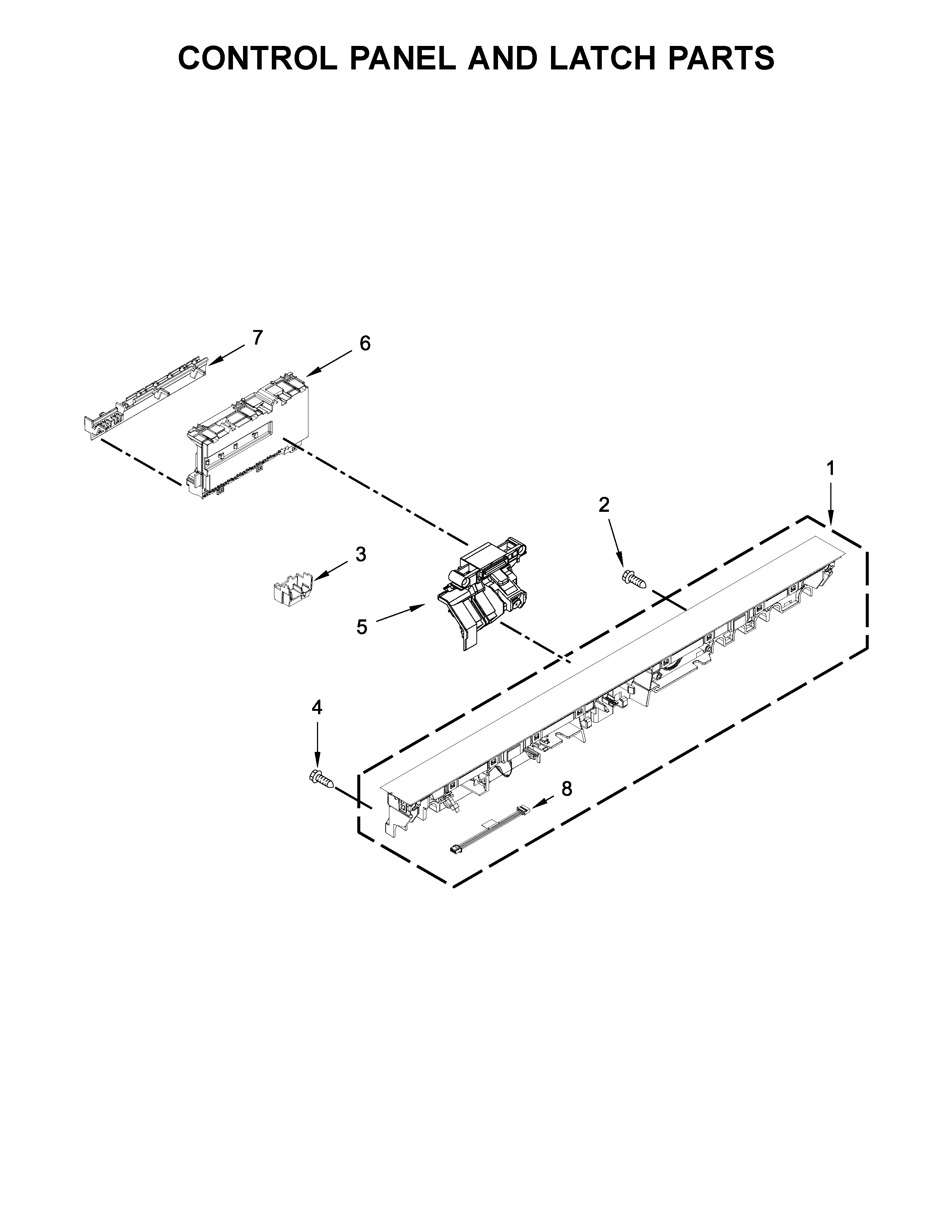 CONTROL PANEL AND LATCH PARTS