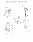 Icemaker and ice container parts