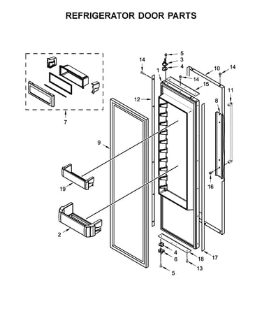 Refrigerator door parts