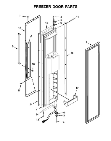 Freezer door parts