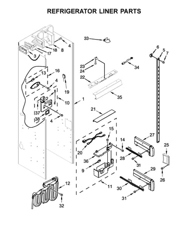 Refrigerator liner parts