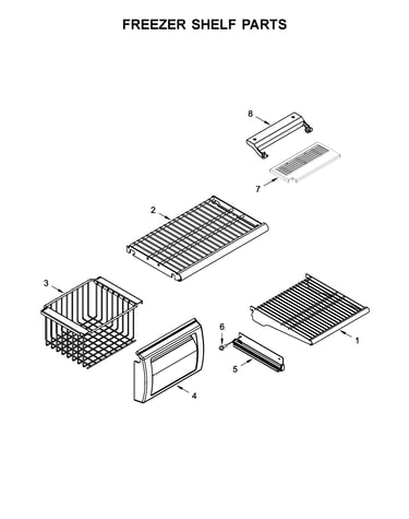 Freezer shelf parts