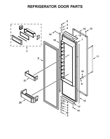 Refrigerator door parts