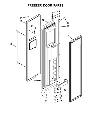 Freezer door parts