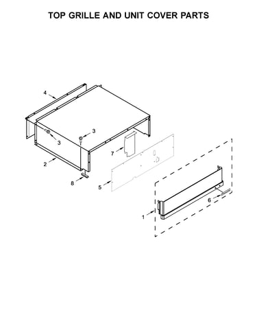 Top grille and unit cover parts
