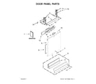 KitchenAid KDFE104DWH5 door and panel parts diagram