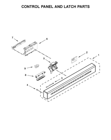 Control panel and latch parts
