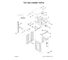 Maytag MVWC415EW2 top and cabinet parts diagram