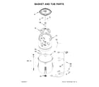 Maytag MVWC415EW2 basket and tub parts diagram