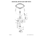 Maytag MVWC415EW2 gearcase, motor and pump parts diagram
