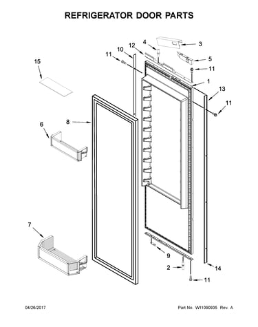 Refrigerator door parts