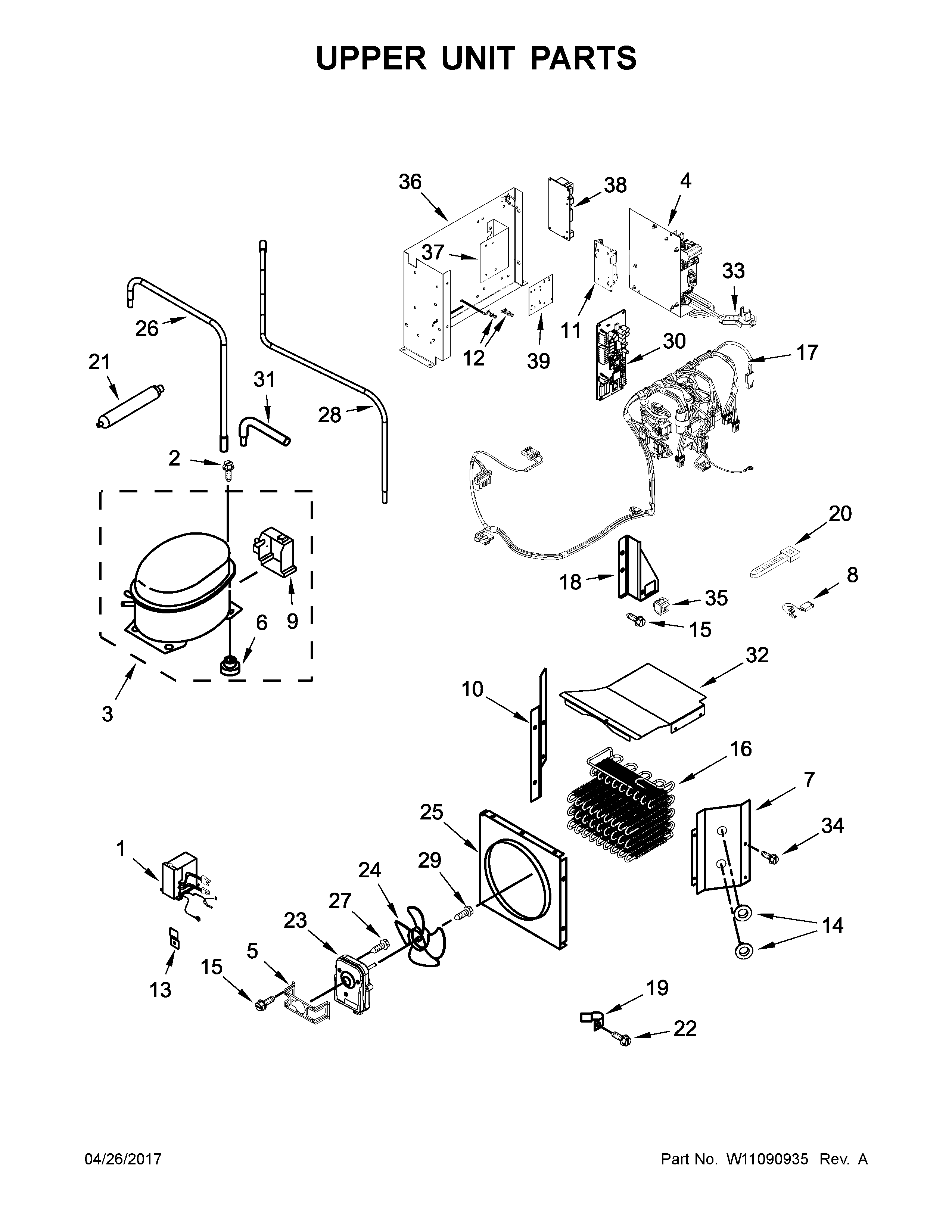 Upper unit parts