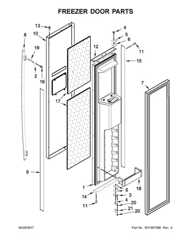 Freezer door parts