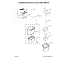 Jenn-Air JS48PPDUDE01 icemaker and ice container parts diagram