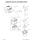 Icemaker and ice container parts