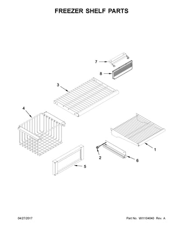Freezer shelf parts